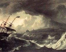 BACKHUYSEN Ludolf Ships Running Aground In A Storm. Backhuysen, Ludolf