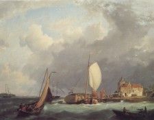 Shipping off the Dutch Coast. Koekkoek, Hermanus