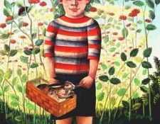 lrs Gyory Stefula Young Boy With Rabbit1957. Gyory, Stefula