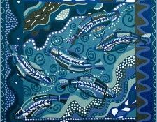 Balarinji-Australian Aboriginal Art-pa Balarinji 08 BarramundiDreaming. Balarinji