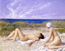 Fischer Paul Sunbathing In The Dunes. , 
