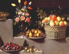 van der hamen still life with flowers and fruit 1629. Hamen Van Der