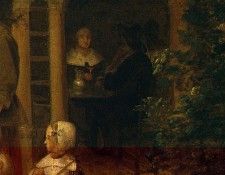 HOOCH,DE WOMAN AND CHILD IN A COURTYARD, 1658-1660, DETALJ 5. Hooch, Pieter De