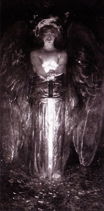 Blashfield Edwin Howland The Angel with The Flaming Sword 1893. Blashfield,  
