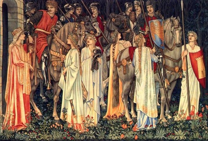 Burne-Jones, Edward - The Arming & Departure of the Knights (end. -   