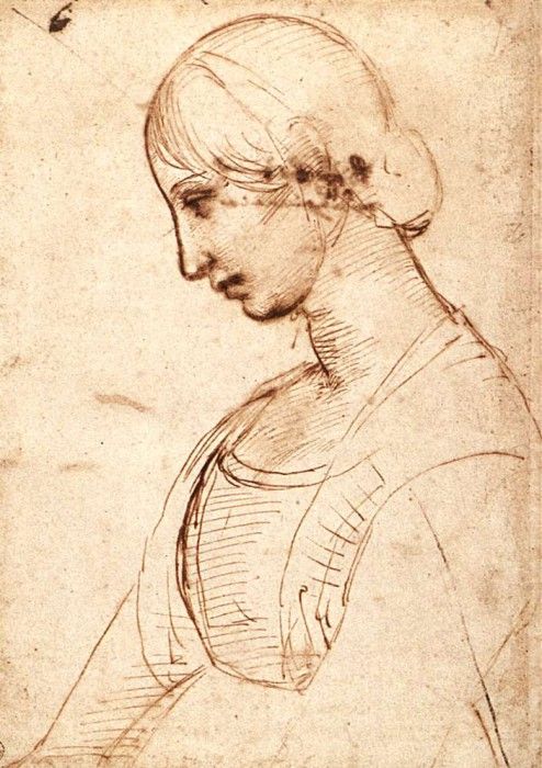 Raphael Waist length Figure of a Young Woman. 