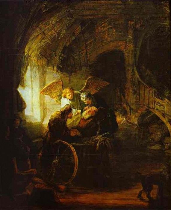 Rembrandt - Tobias Returns Sight to His Father.    