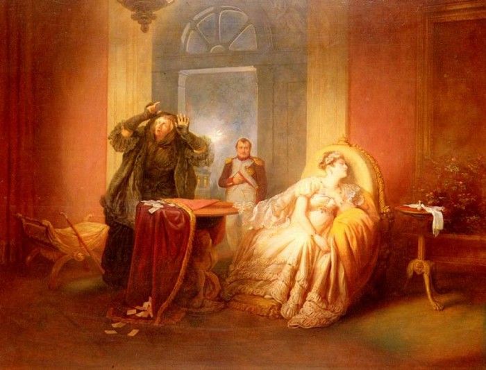 Danhauser Josef Napoleon Et Josephine Avec La Cartomancienne. Danhauser, 