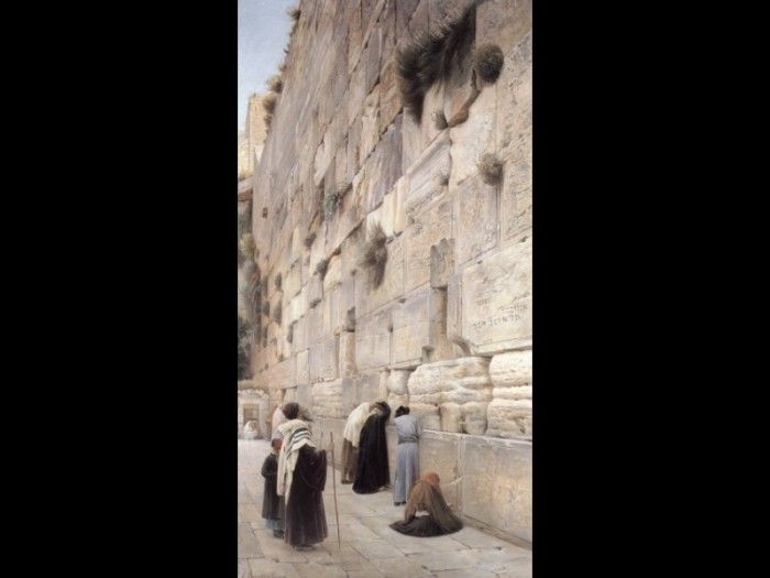 Jerusalem The Wailing Wall. Bauernfeind, 