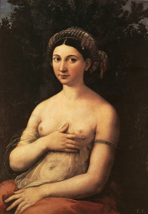 Raphael Portrait of a Nude Woman (Fornarina) c1518. 