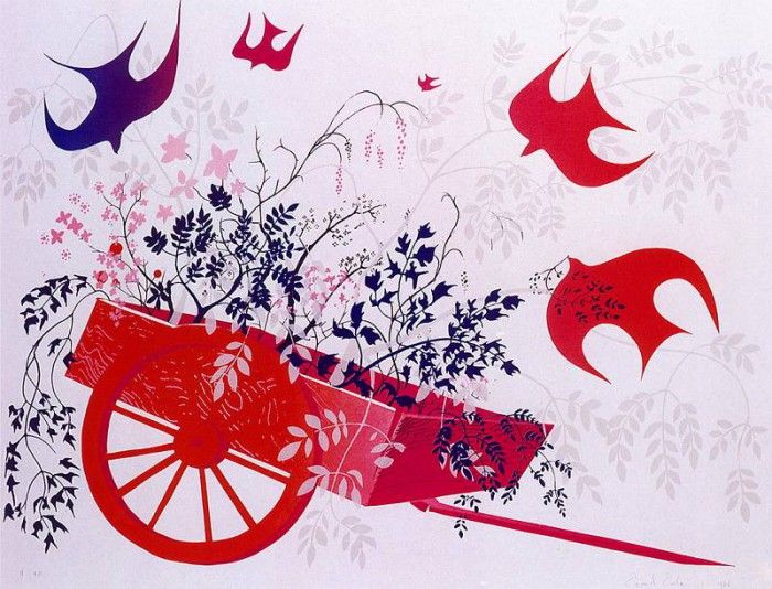 lrs Earle Eyvind Red Wagon& Foliage. , 