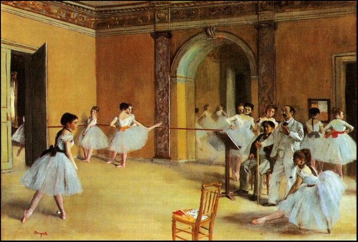 Degas Dance Lesson, 1872. , --