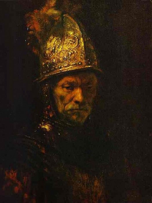 Rembrandt - Man in a Gold Helmet.    