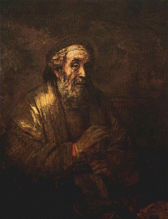 Rembrandt Homer, 1663, Royal Picture Gallery, The Hague.    