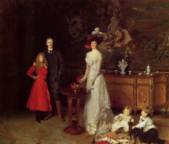 Sargent John Singer Sir George Sitwell Lady Ida Sitwell and Family. ,  