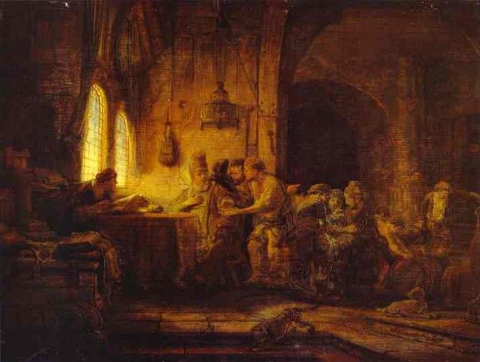 Rembrandt - The Parable of the Laborers in the Vineyard.    