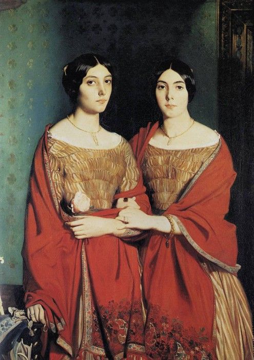 Chasseriau Theodore The Two Sisters. Chasseriau, 