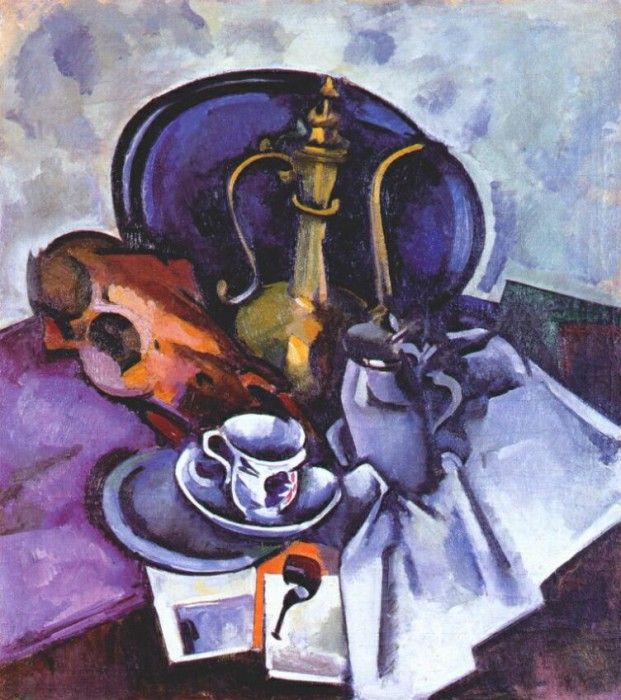 kuprin still life with pipes 1917. 