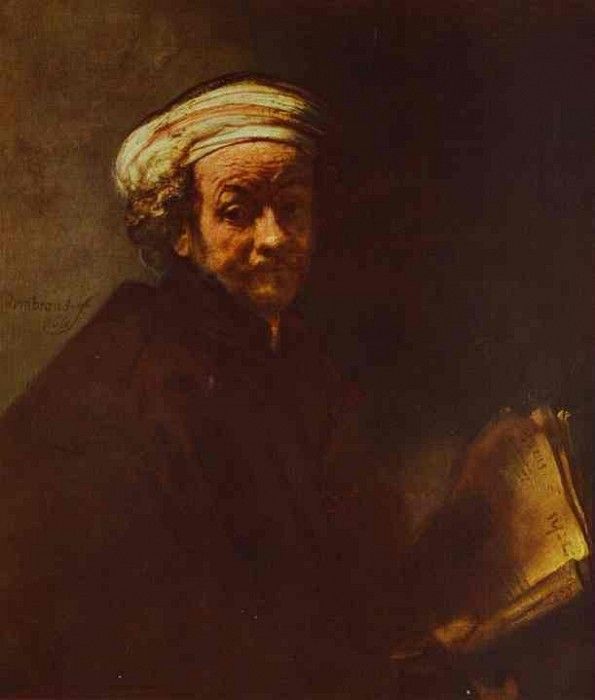 Rembrandt - Self-Portrait as St. Paul.    