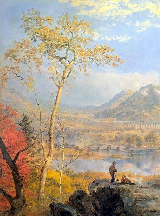 hudson rv sc csg031a starrucca viaduct pennsylvania 1865-jasper f cropsey. Cropsey, Jasper Francis