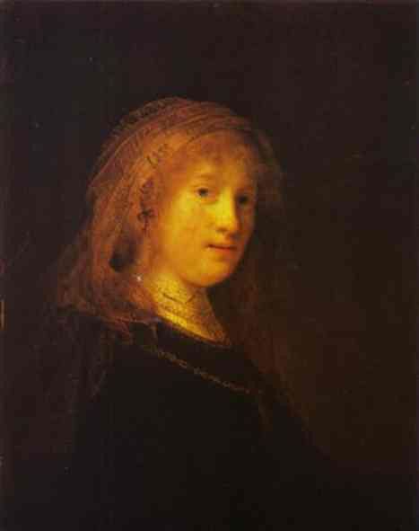 Rembrandt - Saskia van Uilenburgh, the Wife of the Artist.    