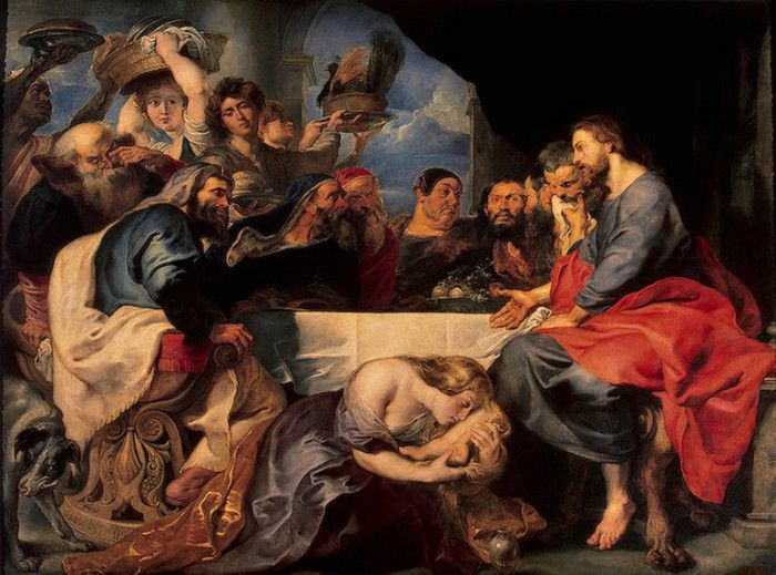 Rubens Feast in the house of Simon the pharisee Eremitaget. ,  