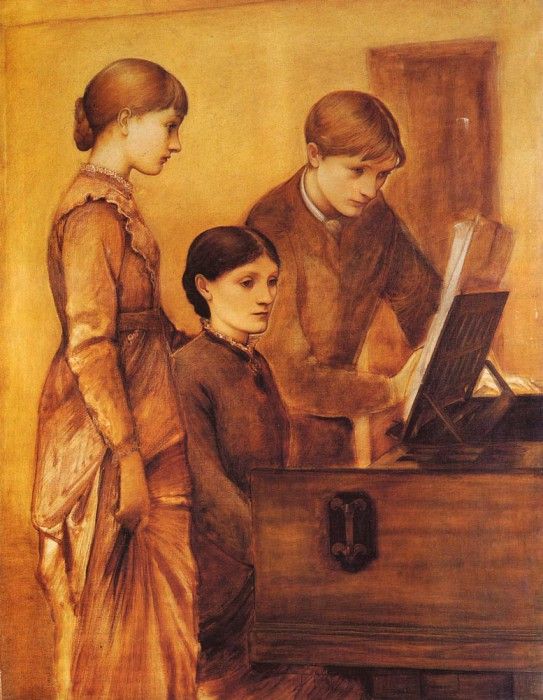 Burne Jones Sir Edward Coley Portrait Group Of The Artists Family. -   