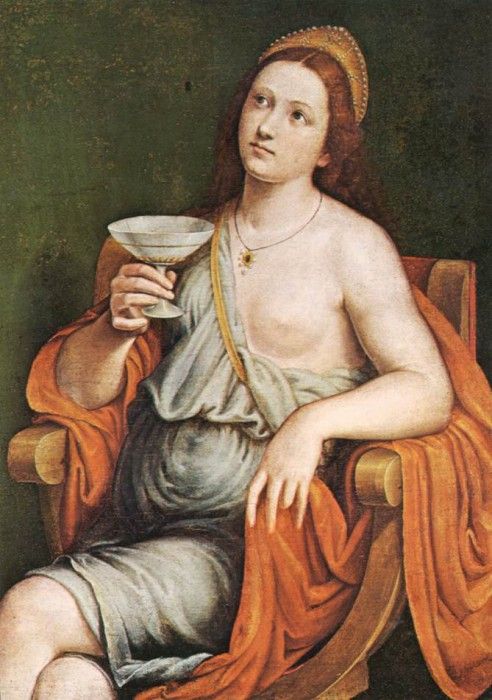 CAROTO Giovanni Francesco Sophonisba Drinking The Poison. Caroto, 