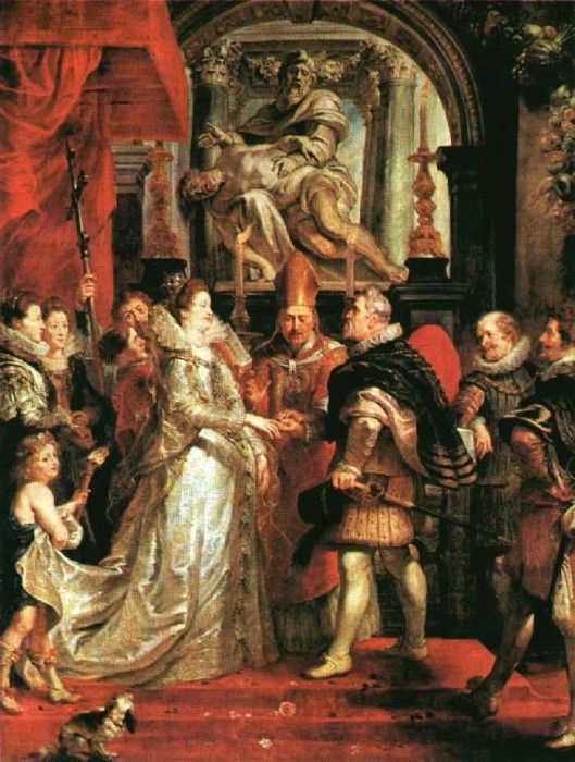 Rubens  The Marriage by Proxy, 1621-1625, Louvre. ,  