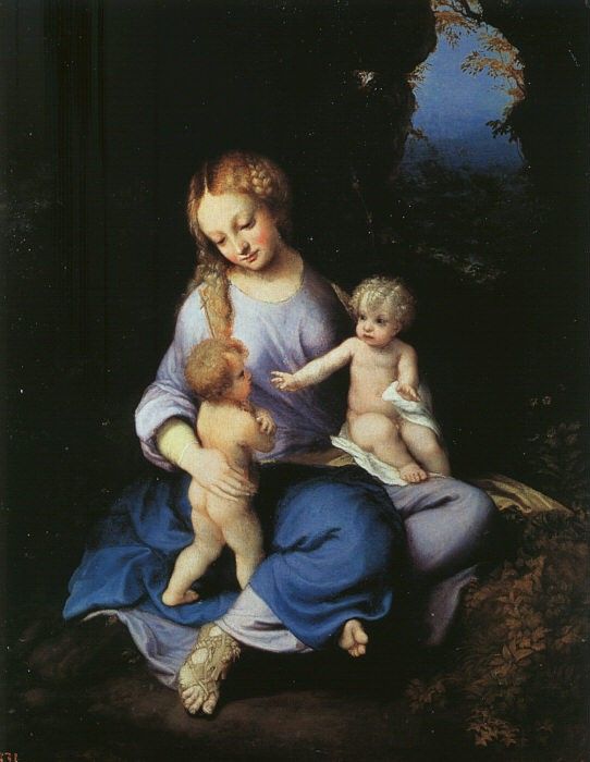 CORREGGIO Madonna And Child With The Young Saint John. 
