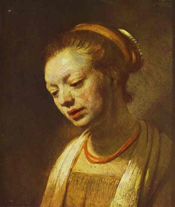 Rembrandt - Portrait of a Young Girl.    