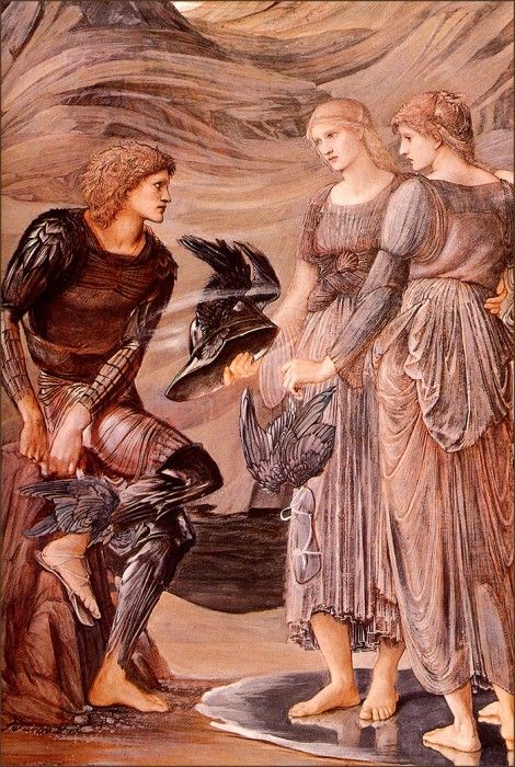 bs-ahp- Sir Edward Burne- Jones- The Arming Of Perseus[ Detail]. -   