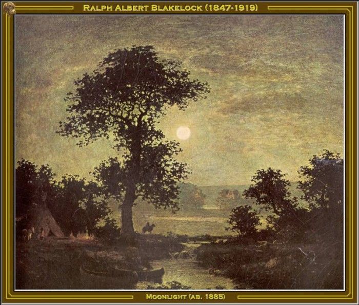 Ralph A Blakelock-Moonlight(-1885) Po Amp 048. Blakelock,  