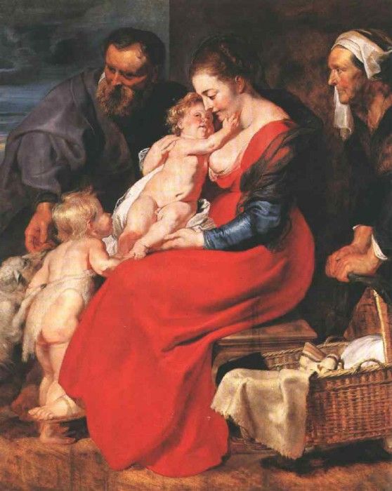 Rubens The Holy Family with Saints Elizabeth and John the Ba. ,  
