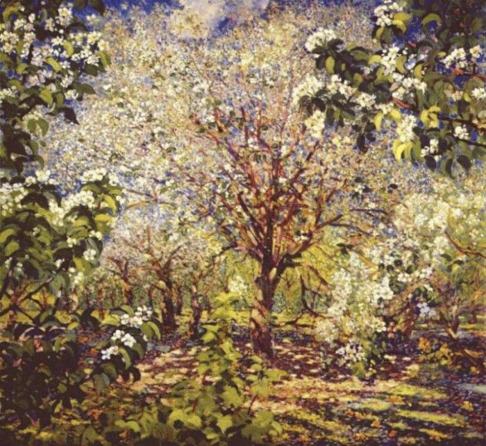 gerasimov,a orchard in blossom 1935. , 