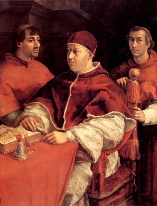 Portrait of Leo X and Two Cardinals. 