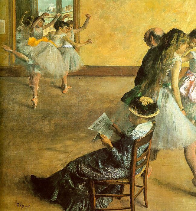 Degas Ballet Class, 1881, oil on canvas, Philadelphia Museum. , --