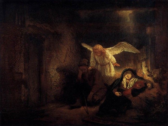 Rembrandt - St. Josephs Dream.    