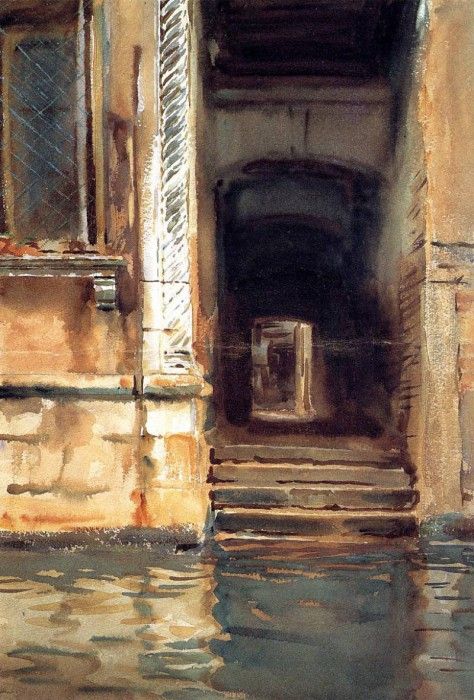Sargent John Singer Venetian Doorway. ,  
