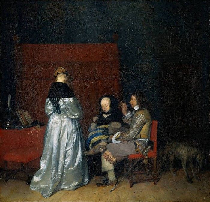 Borch II Gerard ter Gallant Conversation  known as The Paternal Admonition-. Borch,  