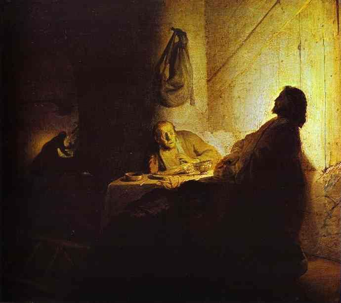 Rembrandt - Pilgrims at Emmaus.    