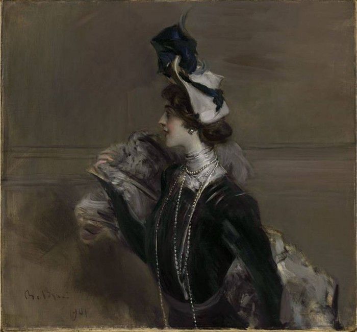 Portrait of Mme Lina Cavalieri 1901. Boldini, 