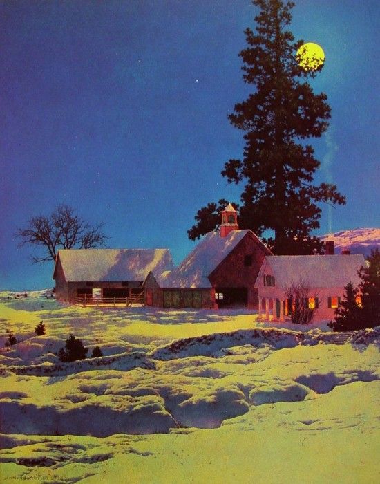 Moonlight Night-Winter. , Maxfield