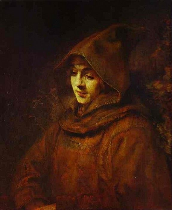 Rembrandt - Titus in a Monk Habit.    