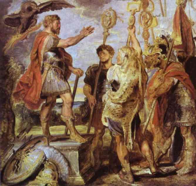 Peter Paul Rubens - Decius Mus Addressing the Legions. ,  