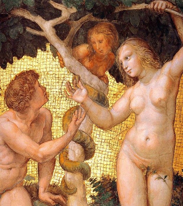 Raphael Stanza Della Segnatura Adam and Eve. 