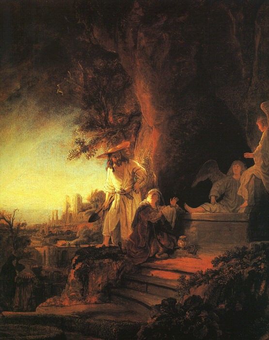 REMBRANDT CHRIST APPEARING TO MARY MAGDALEN 1638 BUCKINGHAM .    