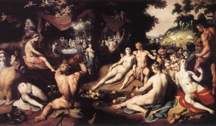 CORNELIS VAN HAARLEM The Wedding Of Peleus And Thetis. Cornelisz,   