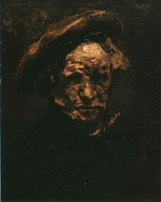 Rembrandt Selfportrait, study, 1660, Musee Granet Aix-en-Pro.    
