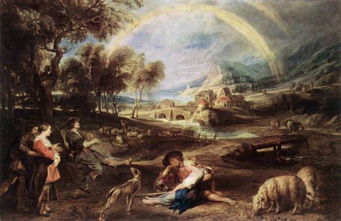 Rubens Landscape with a Rainbow 1632 5. ,  